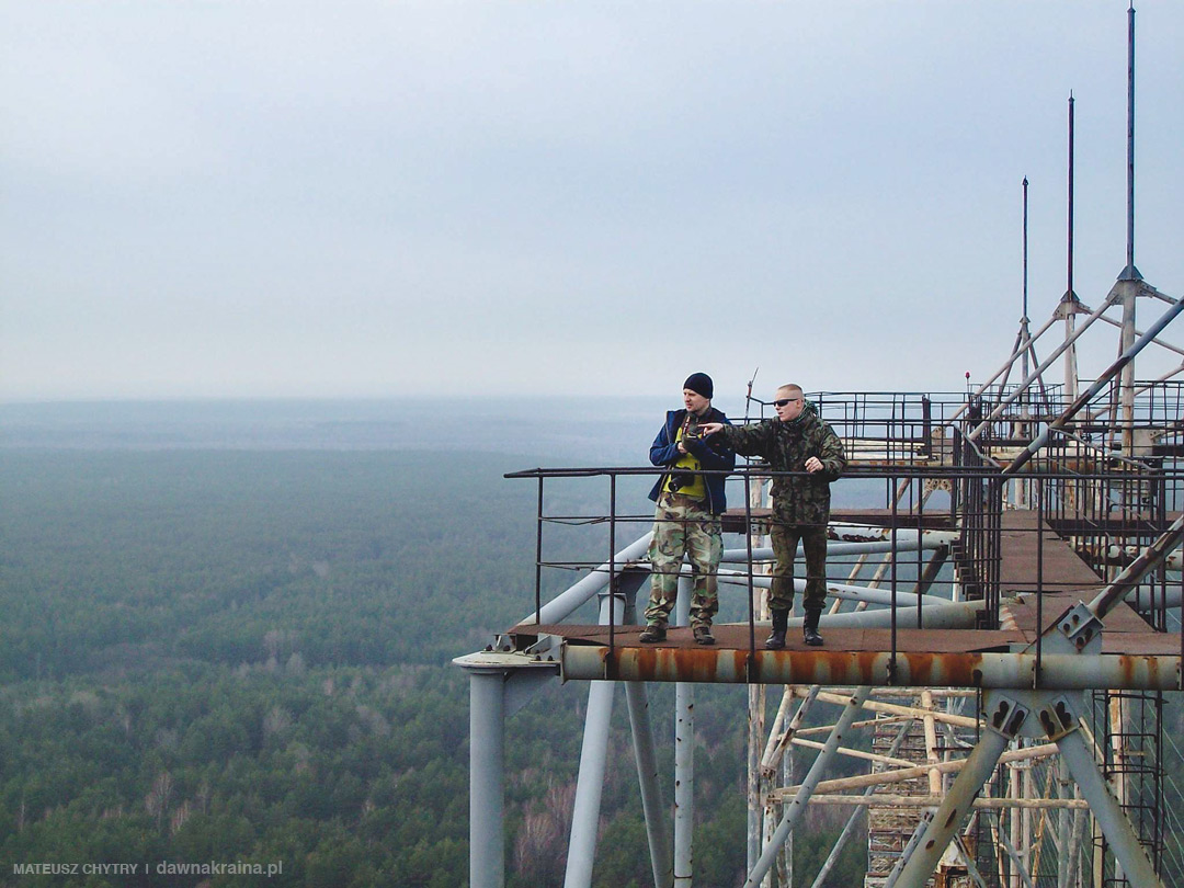 Na szczycie Radaru Duga zwanego Okiem Moskwy w kompleksie Czarnobyl 2