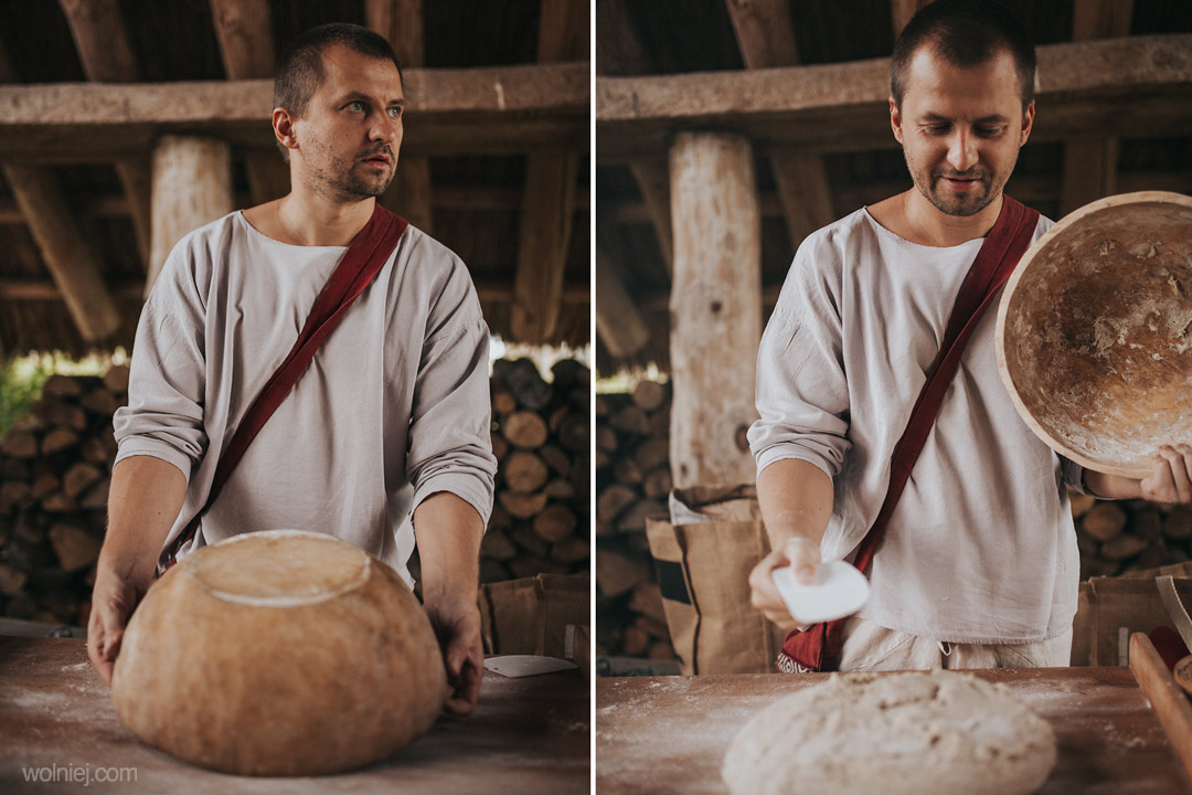 Wypiek chleba podczas Słowiańskiego Babiego Lata w Grodzisku Żmijowiska